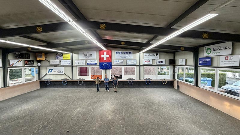 Le boulodrome du club Le Motty à Ecublens